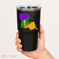 Louisiana Mardi Gras Fleur De Lis Tumbler thumb 2