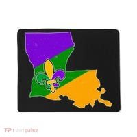 Louisiana Mardi Gras Fleur De Lis Mousepad thumb 0
