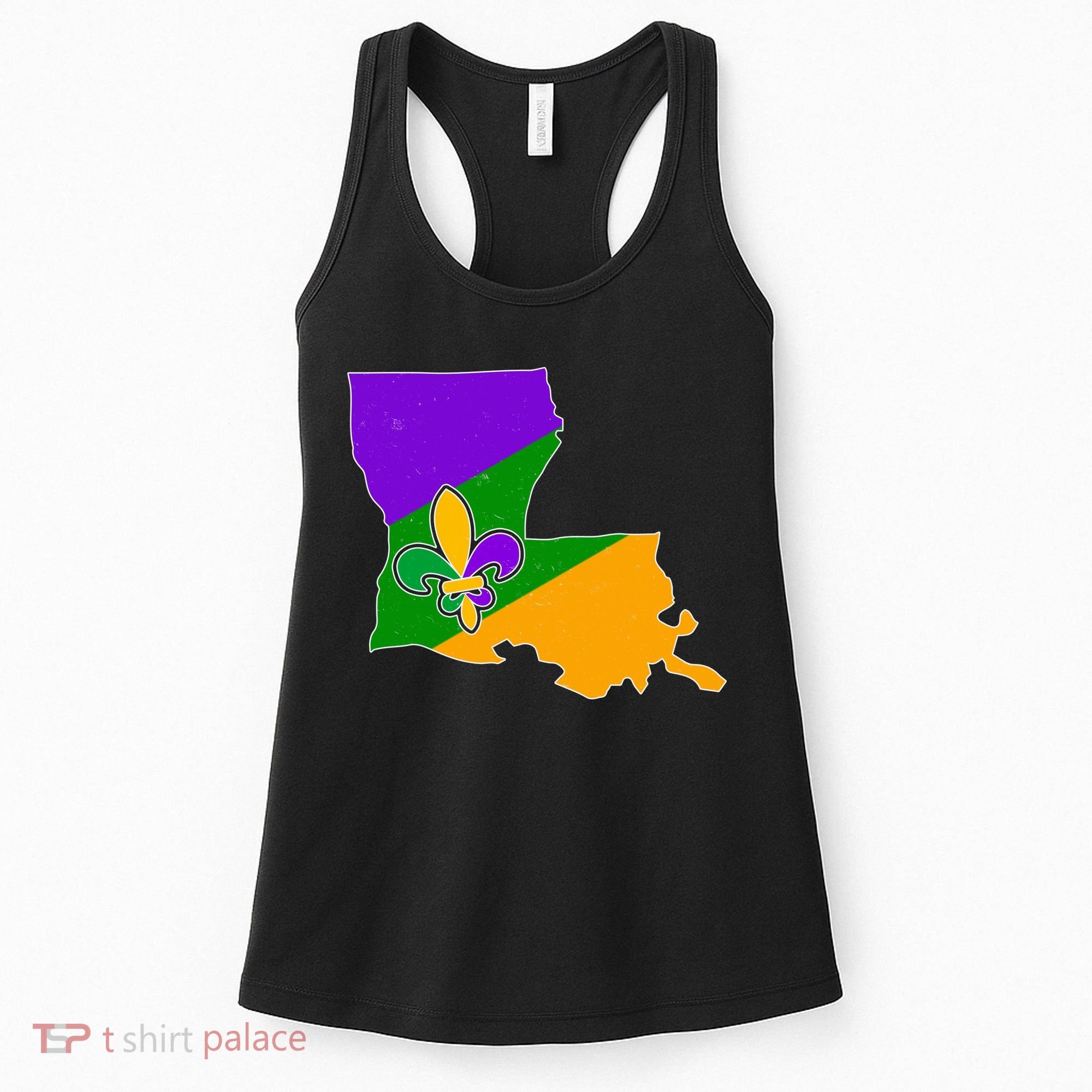 Louisiana Mardi Gras Fleur De Lis Women's Tank Top