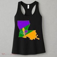 Louisiana Mardi Gras Fleur De Lis Women's Tank Top thumb 3
