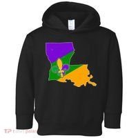 Louisiana Mardi Gras Fleur De Lis Toddler Hoodie thumb 0