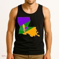 Louisiana Mardi Gras Fleur De Lis Tank Top thumb 3