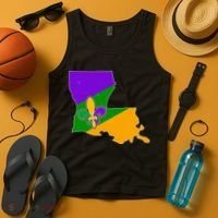 Louisiana Mardi Gras Fleur De Lis Tank Top thumb 4