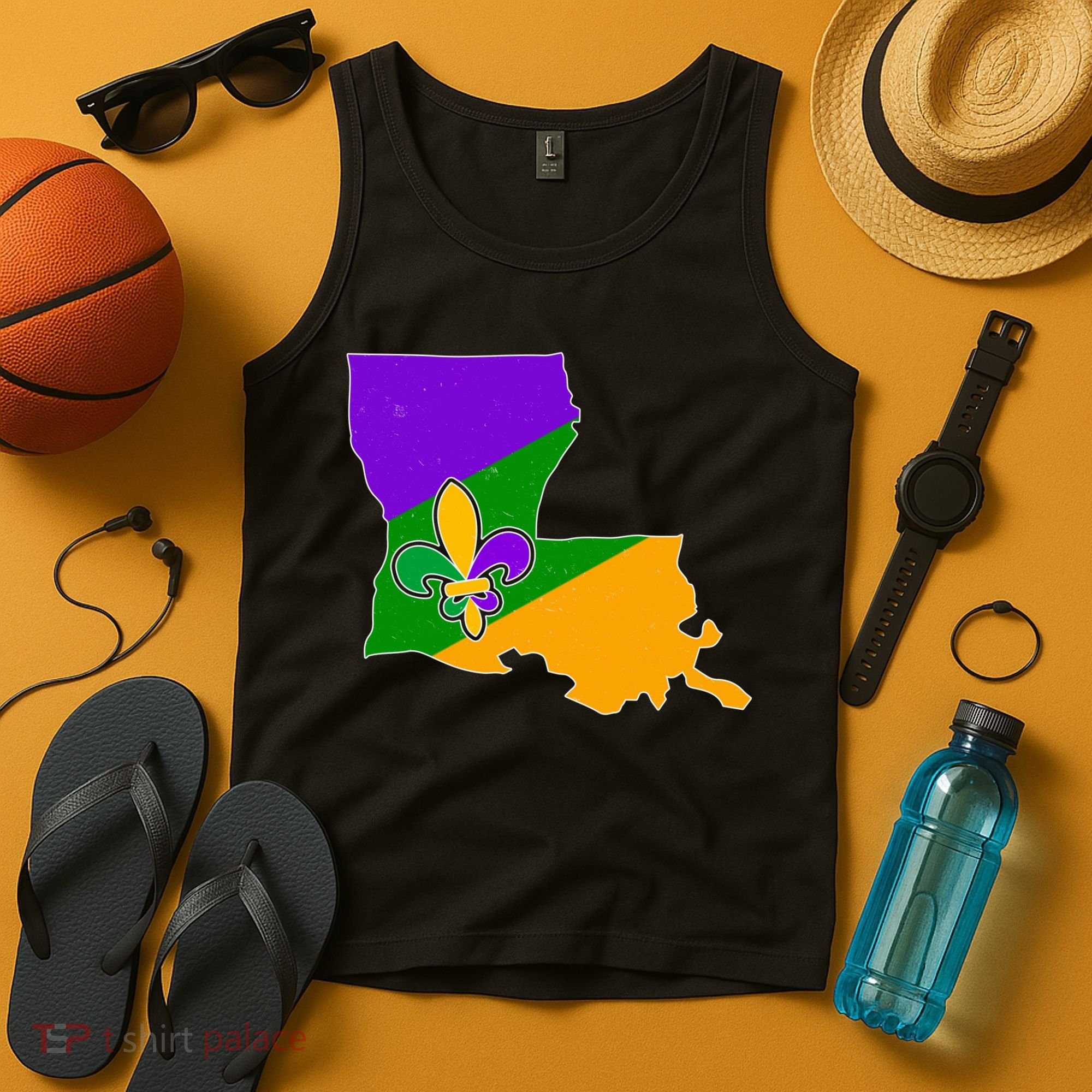 Louisiana Mardi Gras Fleur De Lis Tank Top