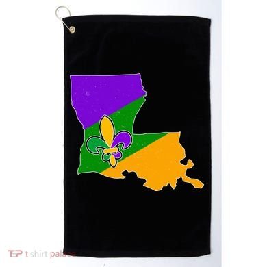Louisiana Mardi Gras Fleur De Lis Golf Towel