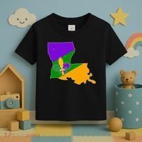 Louisiana Mardi Gras Fleur De Lis Toddler T-Shirt thumb 3