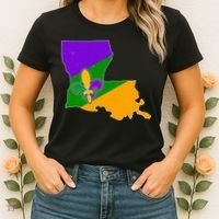 Louisiana Mardi Gras Fleur De Lis Women's T-Shirt thumb 2