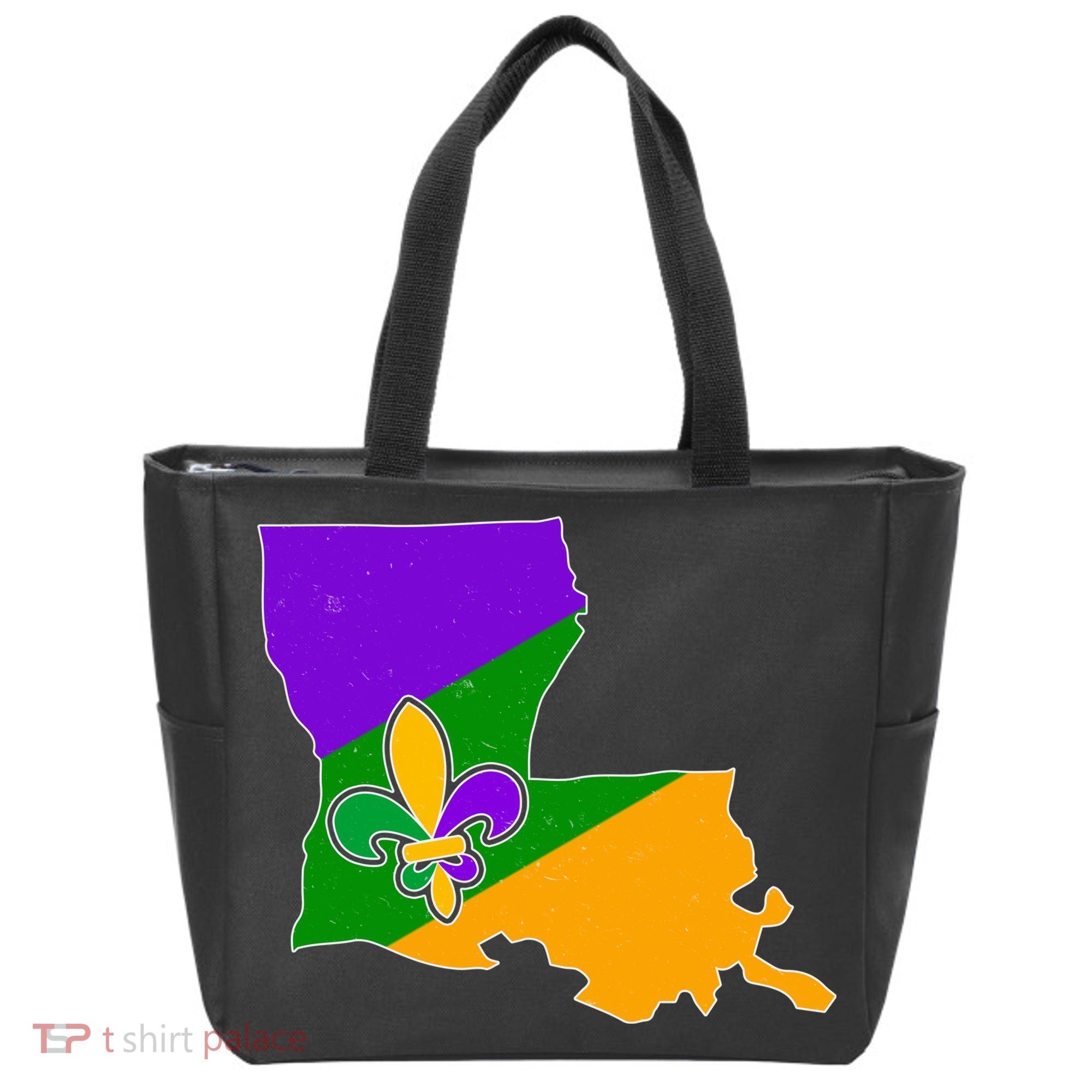 Louisiana Mardi Gras Fleur De Lis Tote Bag