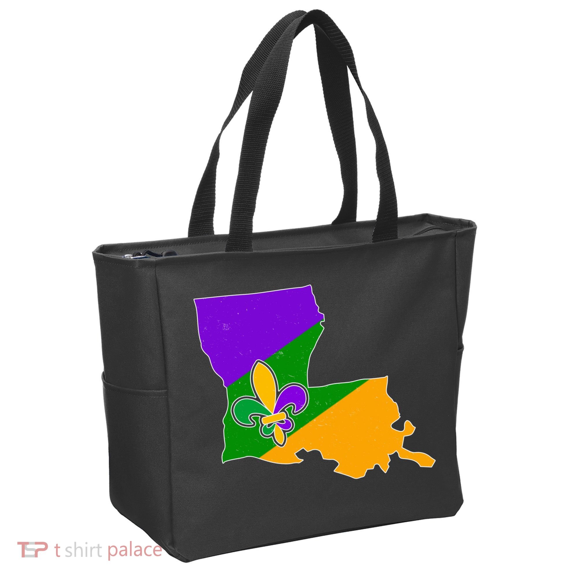 Louisiana Mardi Gras Fleur De Lis Tote Bag