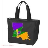 Louisiana Mardi Gras Fleur De Lis Tote Bag thumb 3