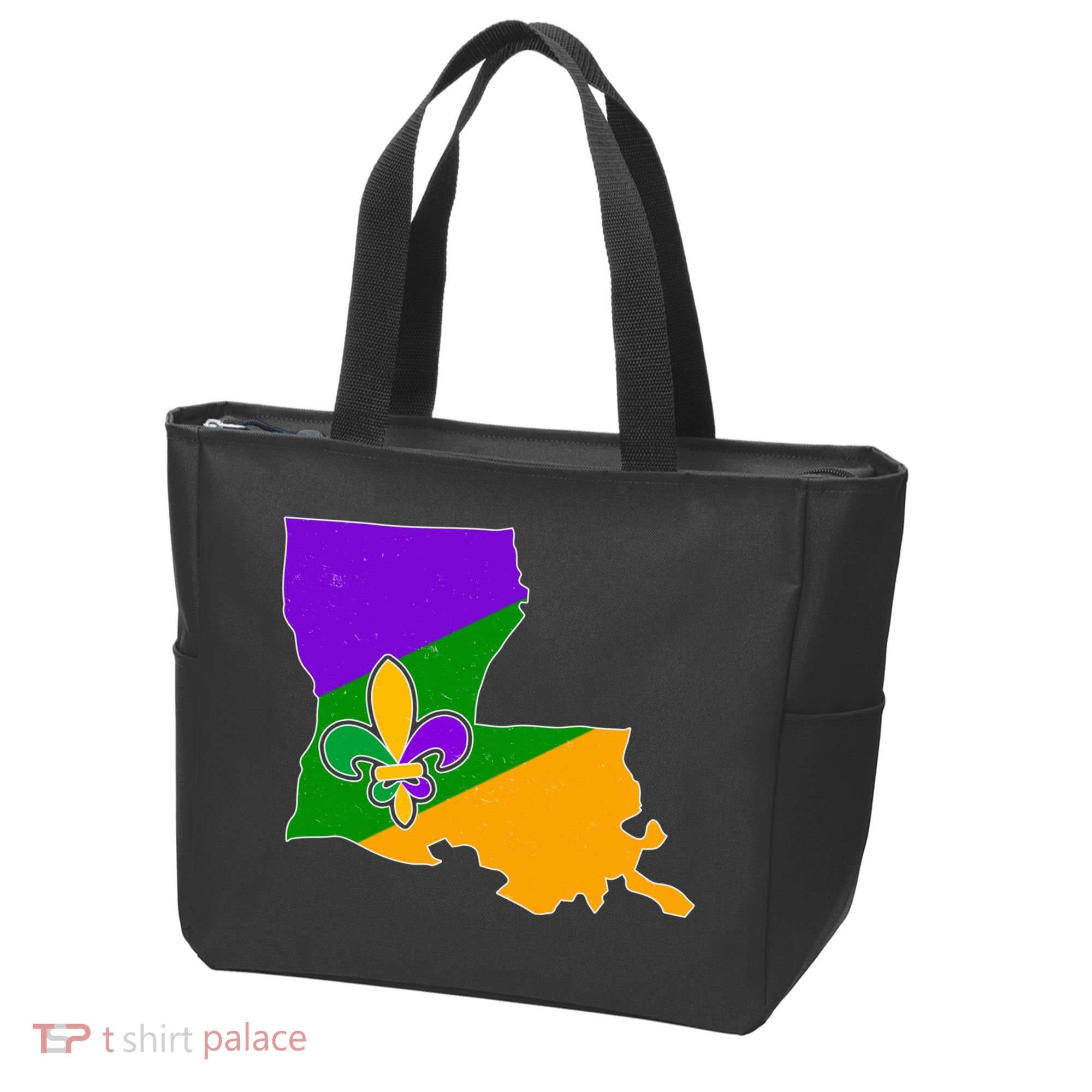 Louisiana Mardi Gras Fleur De Lis Tote Bag