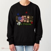 Love Our Veterans Day Proud Military American Flag Women's Sweatshirt thumb 0