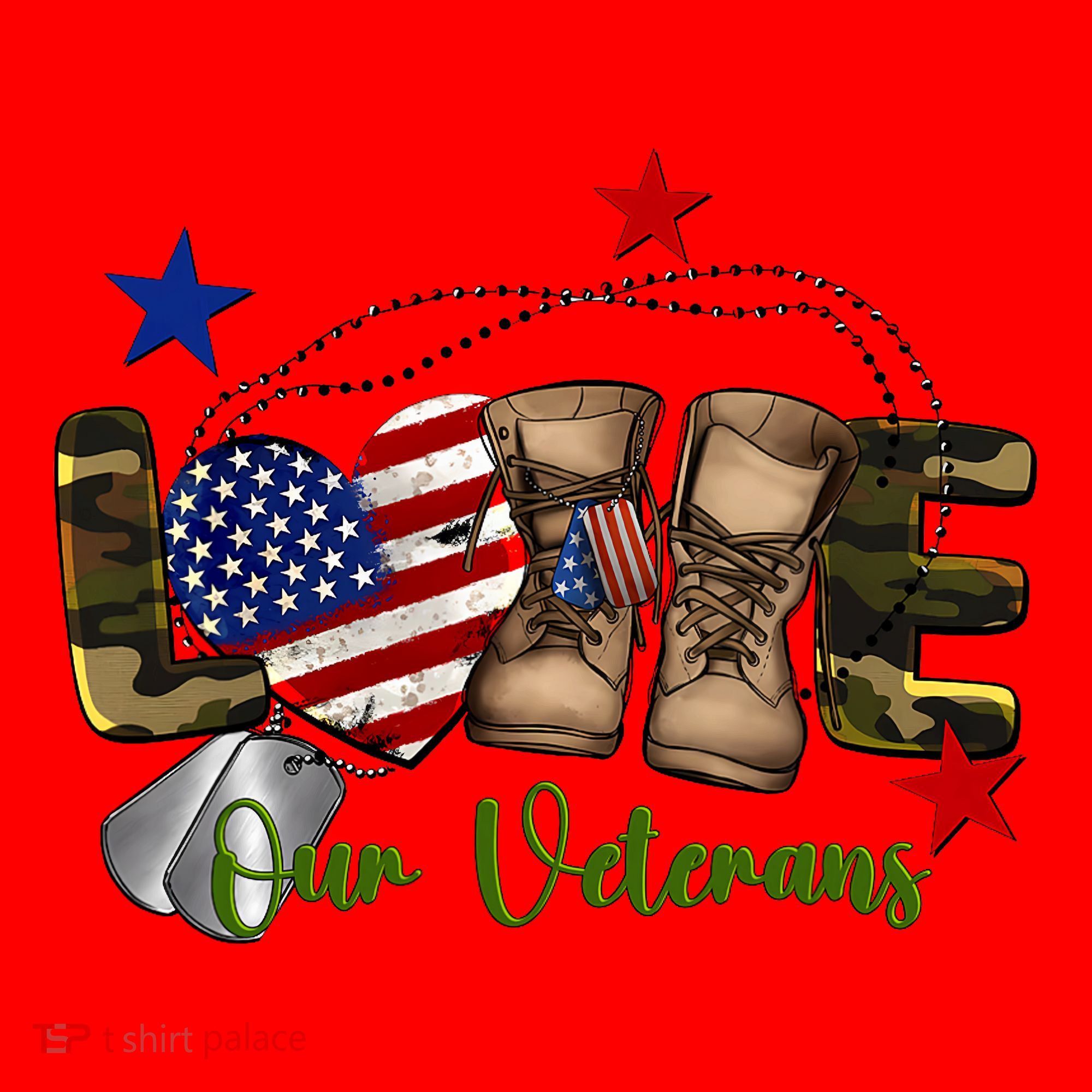 Love Our Veterans Day Proud Military American Flag Santa Hat