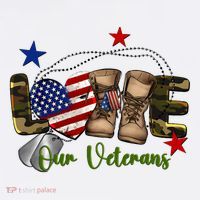 Love Our Veterans Day Proud Military American Flag Hoodie thumb 2