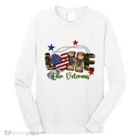 Love Our Veterans Day Proud Military American Flag Long Sleeve Shirt thumb 0