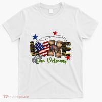 Love Our Veterans Day Proud Military American Flag T-Shirt thumb 0