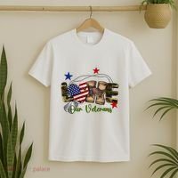 Love Our Veterans Day Proud Military American Flag T-Shirt thumb 2