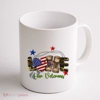 Love Our Veterans Day Proud Military American Flag Coffee Mug thumb 1