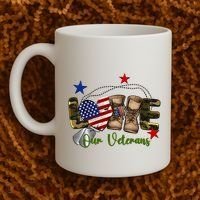 Love Our Veterans Day Proud Military American Flag Coffee Mug thumb 2