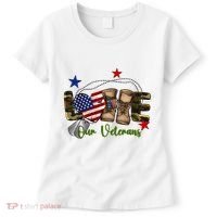 Love Our Veterans Day Proud Military American Flag Women's T-Shirt thumb 0