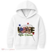 Love Our Veterans Day Proud Military American Flag Kids Hoodie thumb 0