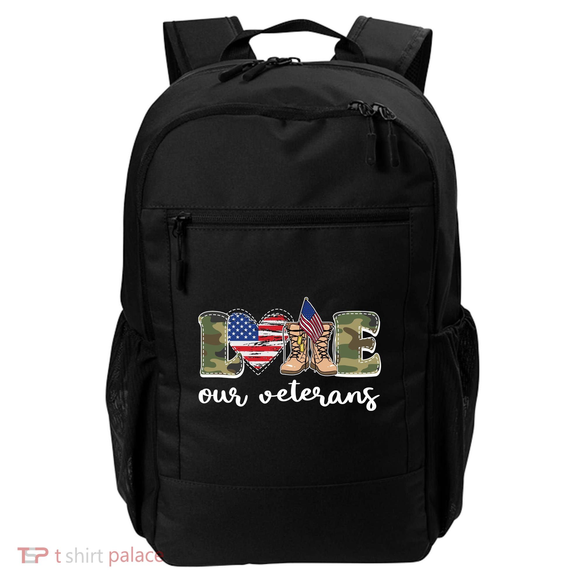 Love Our Veterans Support Our Veterans Backpack