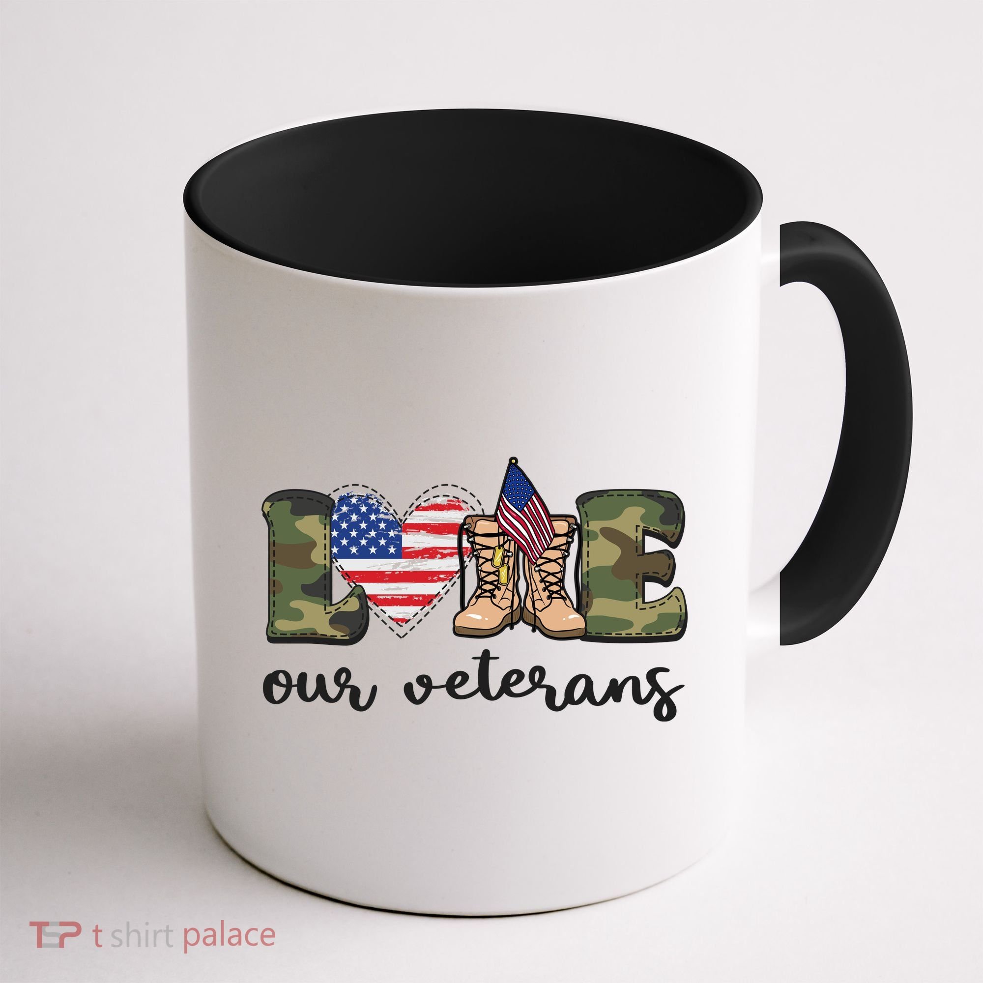 Love Our Veterans Support Our Veterans Coffee Mug