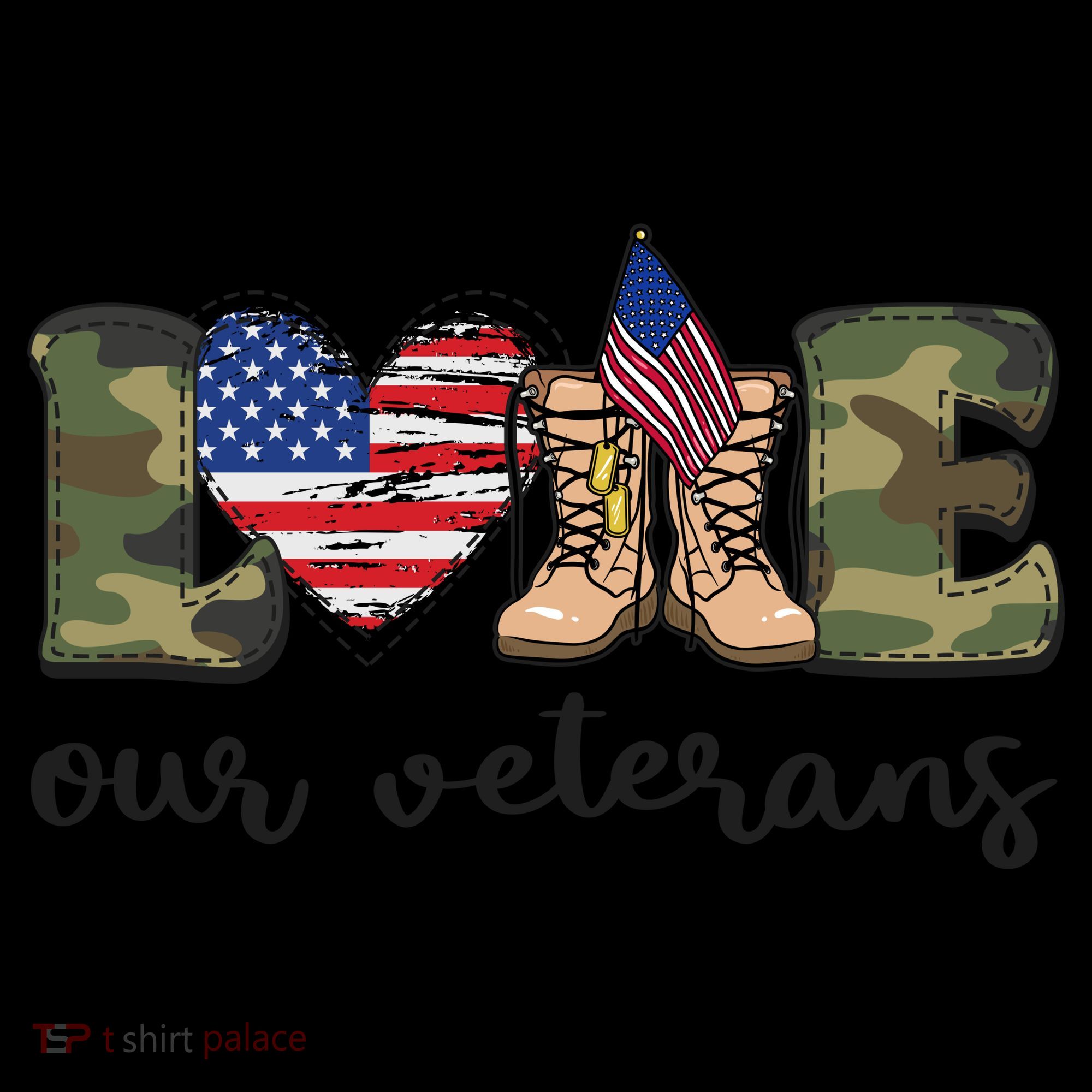 Love Our Veterans Support Our Veterans Coffee Mug