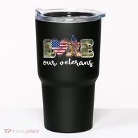 Love Our Veterans Support Our Veterans Tumbler thumb 0