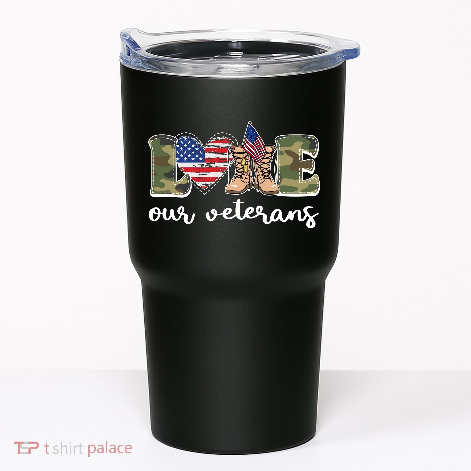Love Our Veterans Support Our Veterans Tumbler