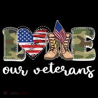Love Our Veterans Support Our Veterans Mousepad thumb 1