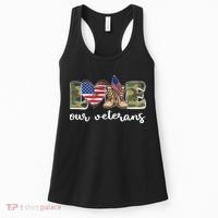 Love Our Veterans Support Our Veterans Women's Tank Top thumb 0