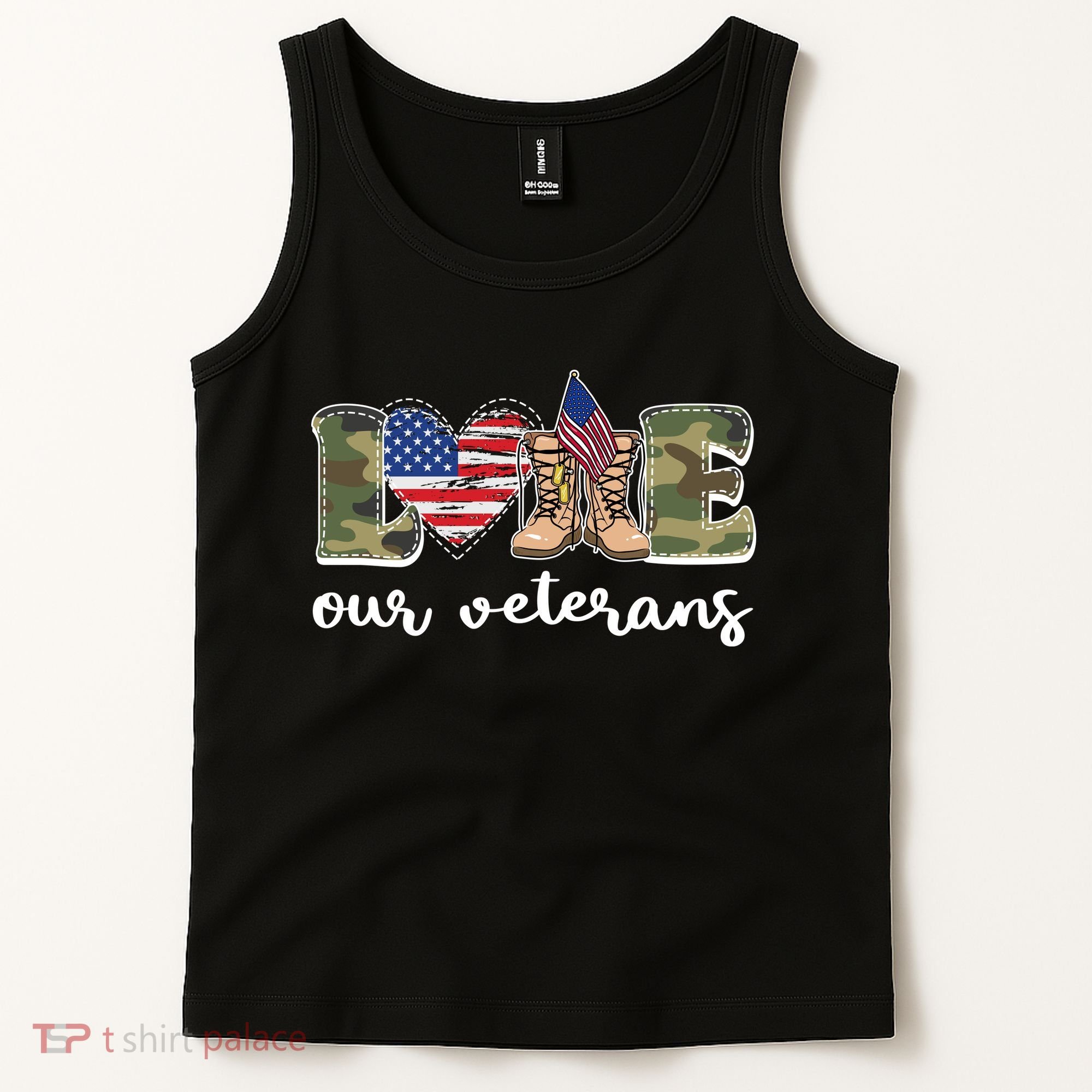 Love Our Veterans Support Our Veterans Tank Top
