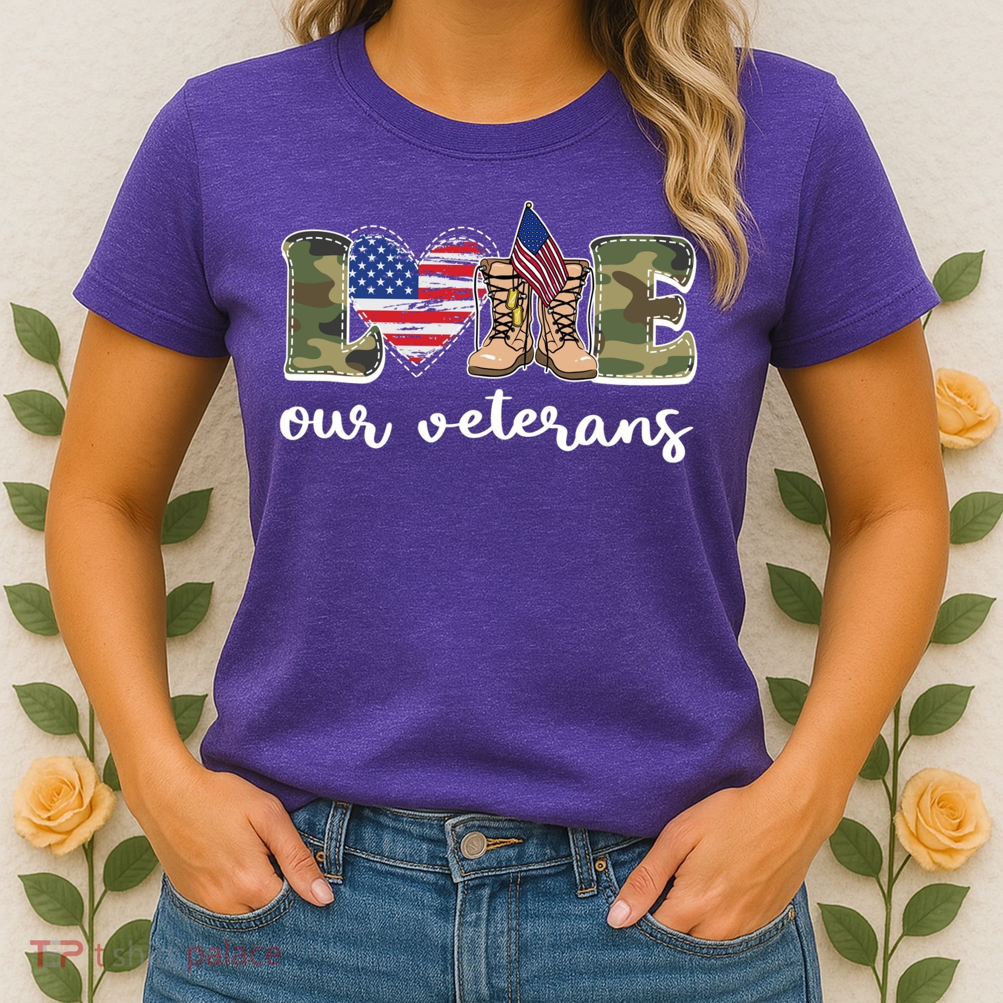 Love Our Veterans Support Our Veterans Women's T-Shirt