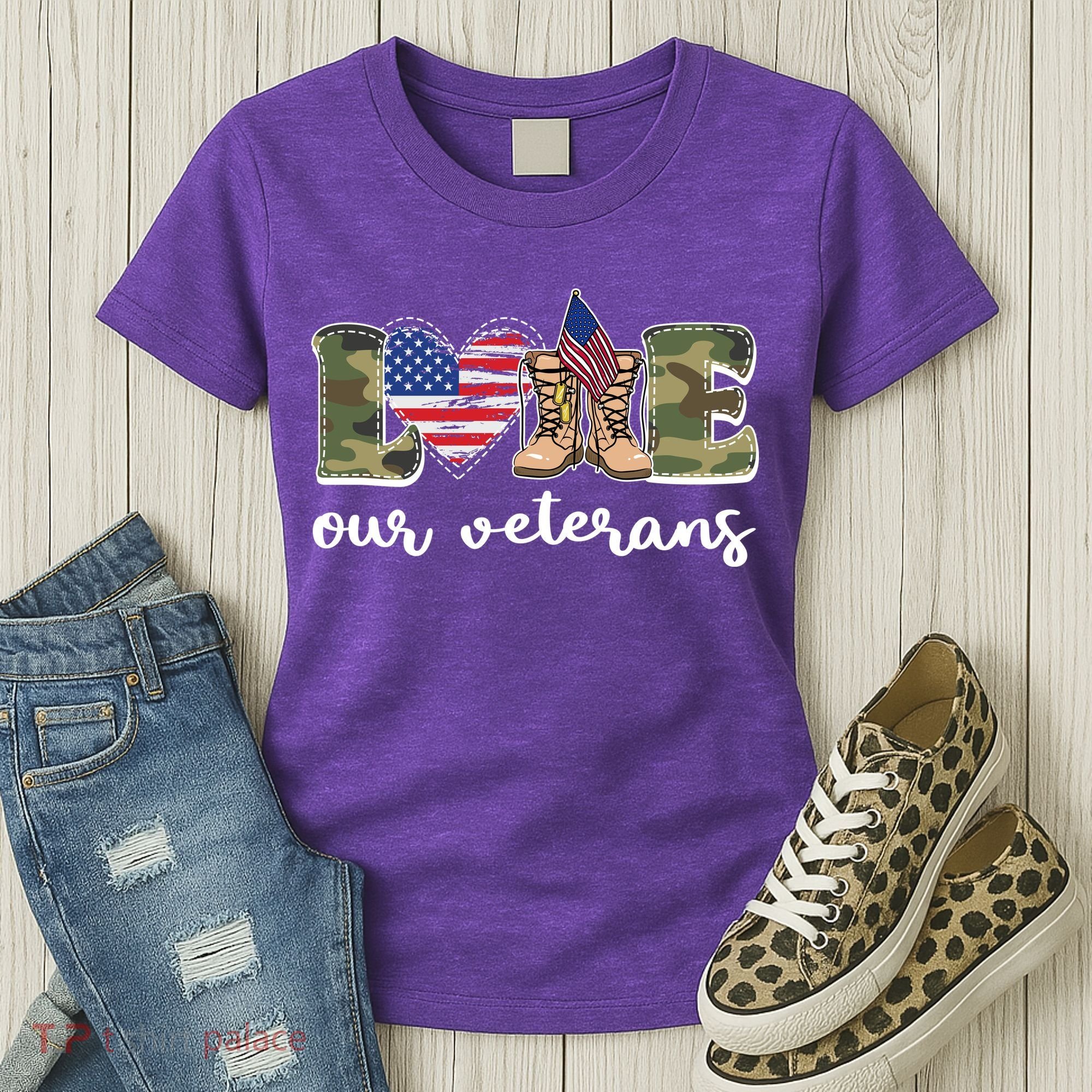 Love Our Veterans Support Our Veterans Women's T-Shirt