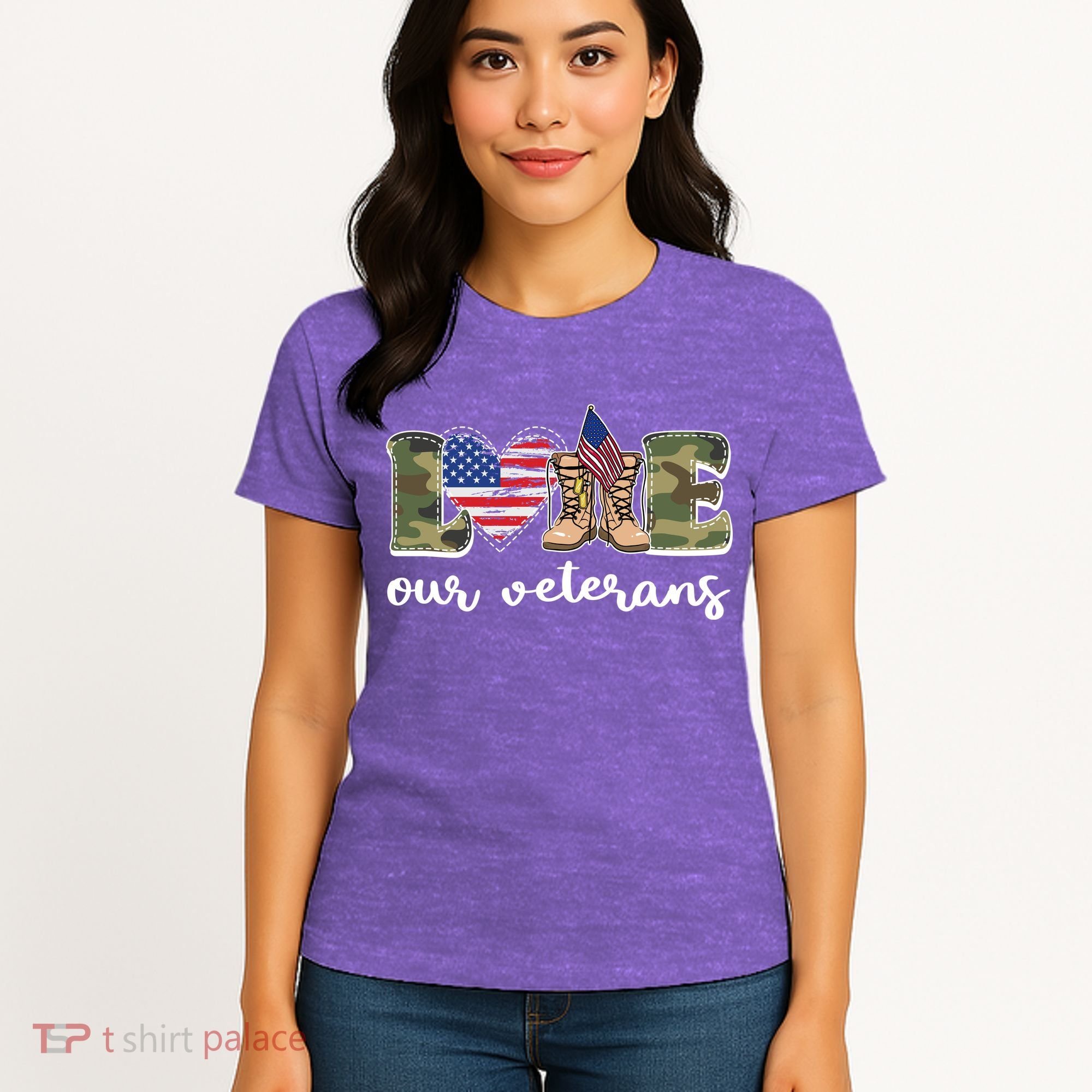 Love Our Veterans Support Our Veterans Women's T-Shirt