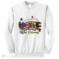 Love Our Veterans Day Proud Military American Flag Sweatshirt thumb 0