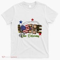 Love Our Veterans Day Proud Military American Flag T-Shirt thumb 0