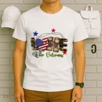 Love Our Veterans Day Proud Military American Flag T-Shirt thumb 6