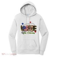 Love Our Veterans Day Proud Military American Flag Women's Hoodie thumb 0