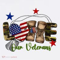 Love Our Veterans Day Proud Military American Flag Women's Hoodie thumb 2