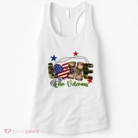 Love Our Veterans Day Proud Military American Flag Women's Tank Top thumb 0