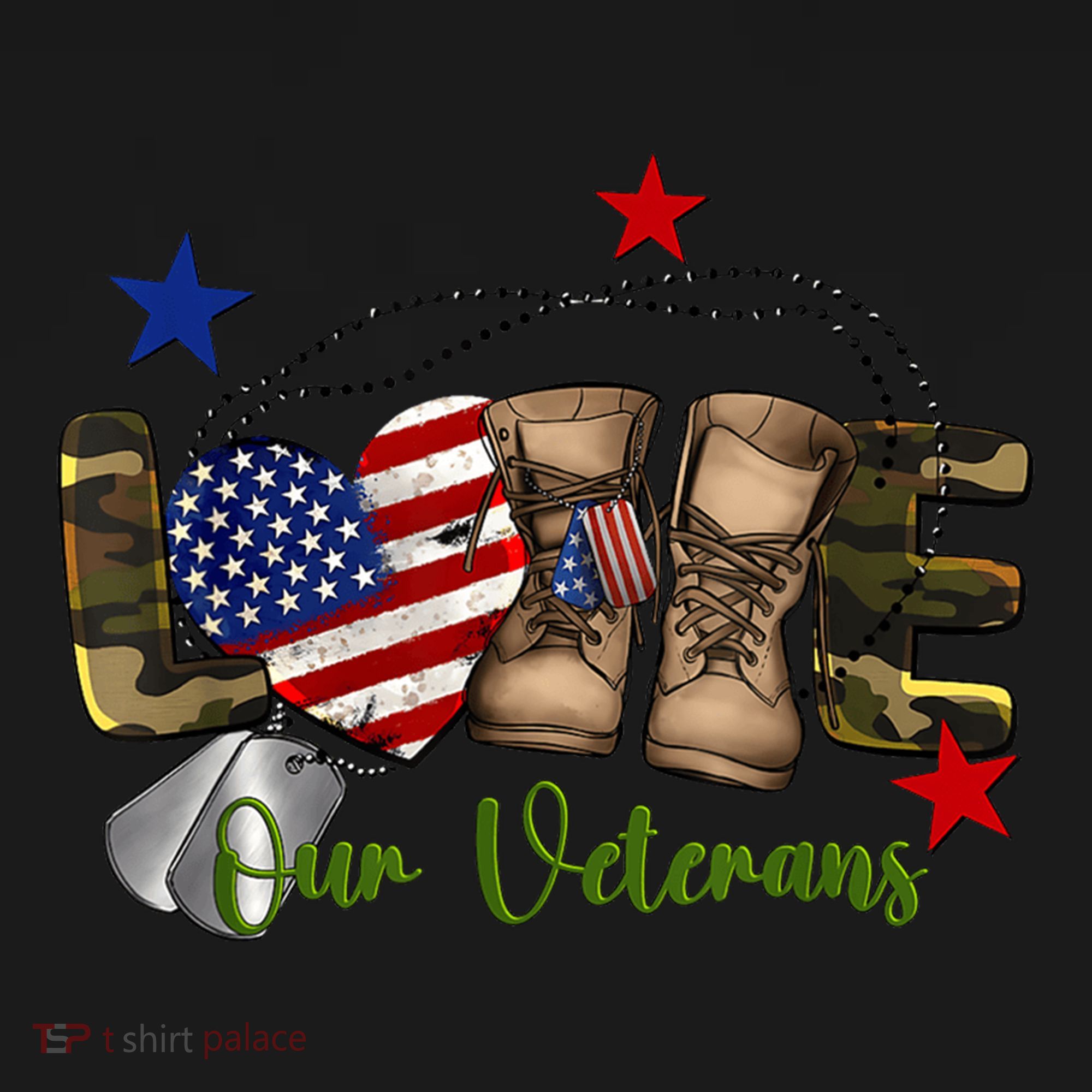 Love Our Veterans Day Proud Military American Coaster