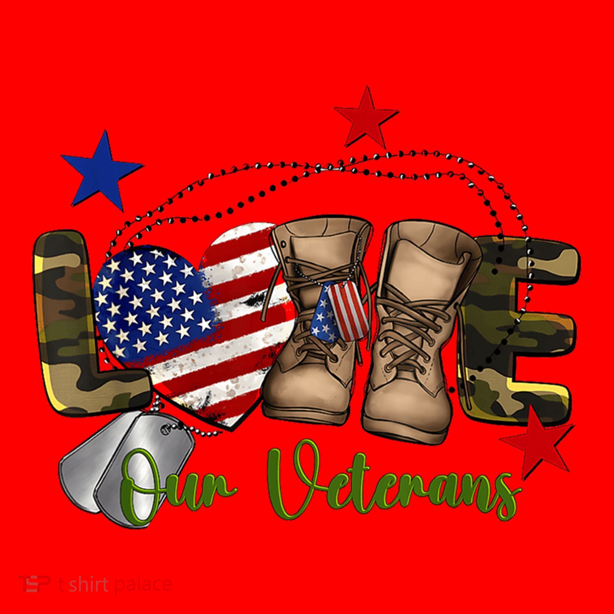 Love Our Veterans Day Proud Military American Santa Hat