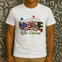 Love Our Veterans Day Proud Military American T-Shirt thumb 3