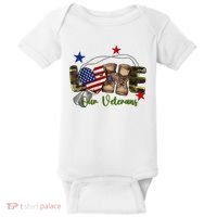 Love Our Veterans Day Proud Military American Baby Bodysuit thumb 0