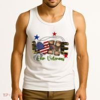 Love Our Veterans Day Proud Military American Tank Top thumb 3