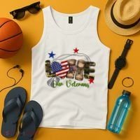 Love Our Veterans Day Proud Military American Tank Top thumb 4