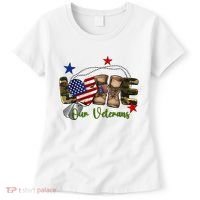 Love Our Veterans Day Proud Military American Women's T-Shirt thumb 0