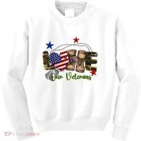 Love Our Veterans Day Proud Military American Kids Sweatshirt thumb 0